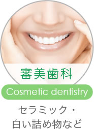 審美歯科 Cosmetic dentistry セラミック・白い詰め物など